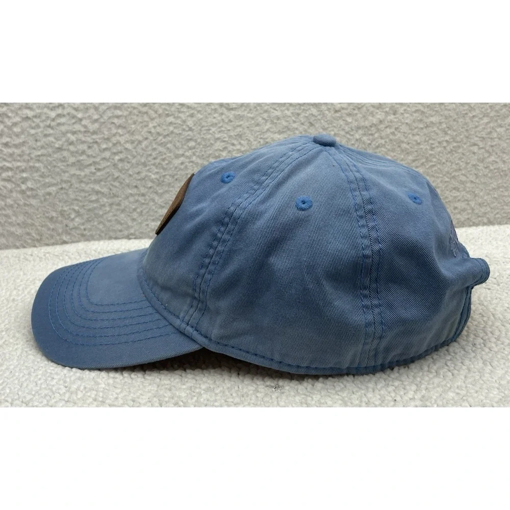 Calcutta Baseball Hat Mens Strapback Blue Fishing Skull Bones Leather Patch Dad